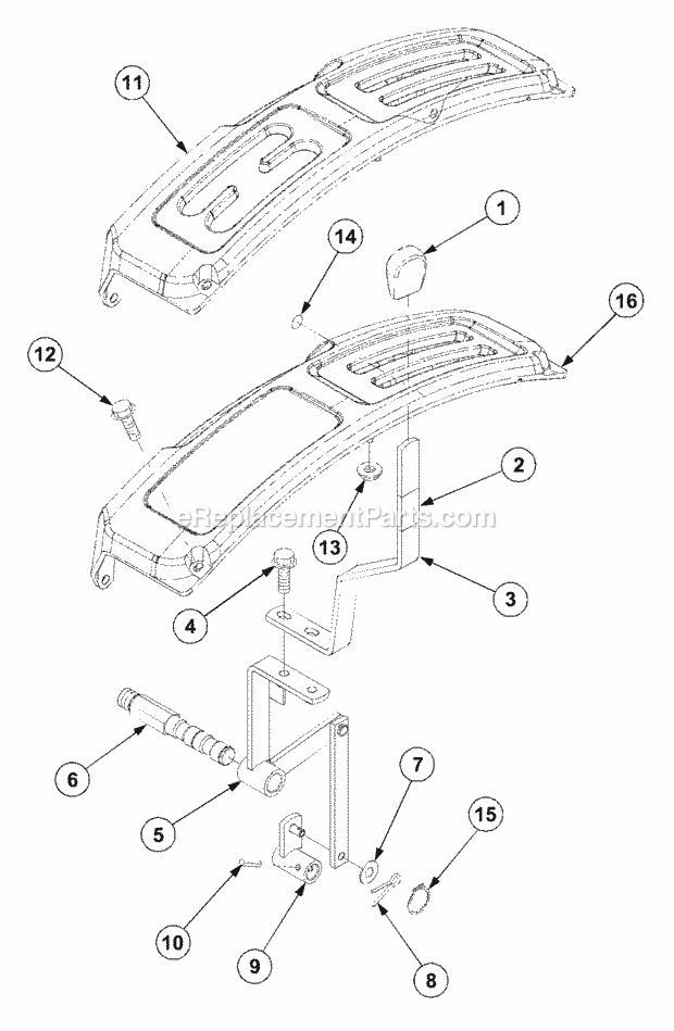 Pto Control (Part 2) Diagram and Parts List for 7532 54AF44G-710, 54AH44G-710, 54AN44G-710 Cub Cadet Lawn Tractor